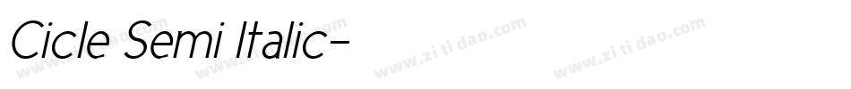 Cicle Semi Italic字体转换
